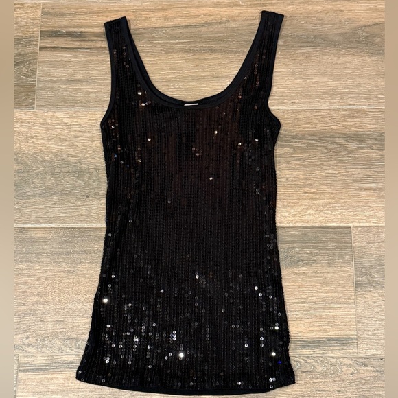 Black sequin tank top - Picture 1 of 3